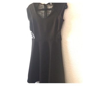 Black lace cocktail dress
